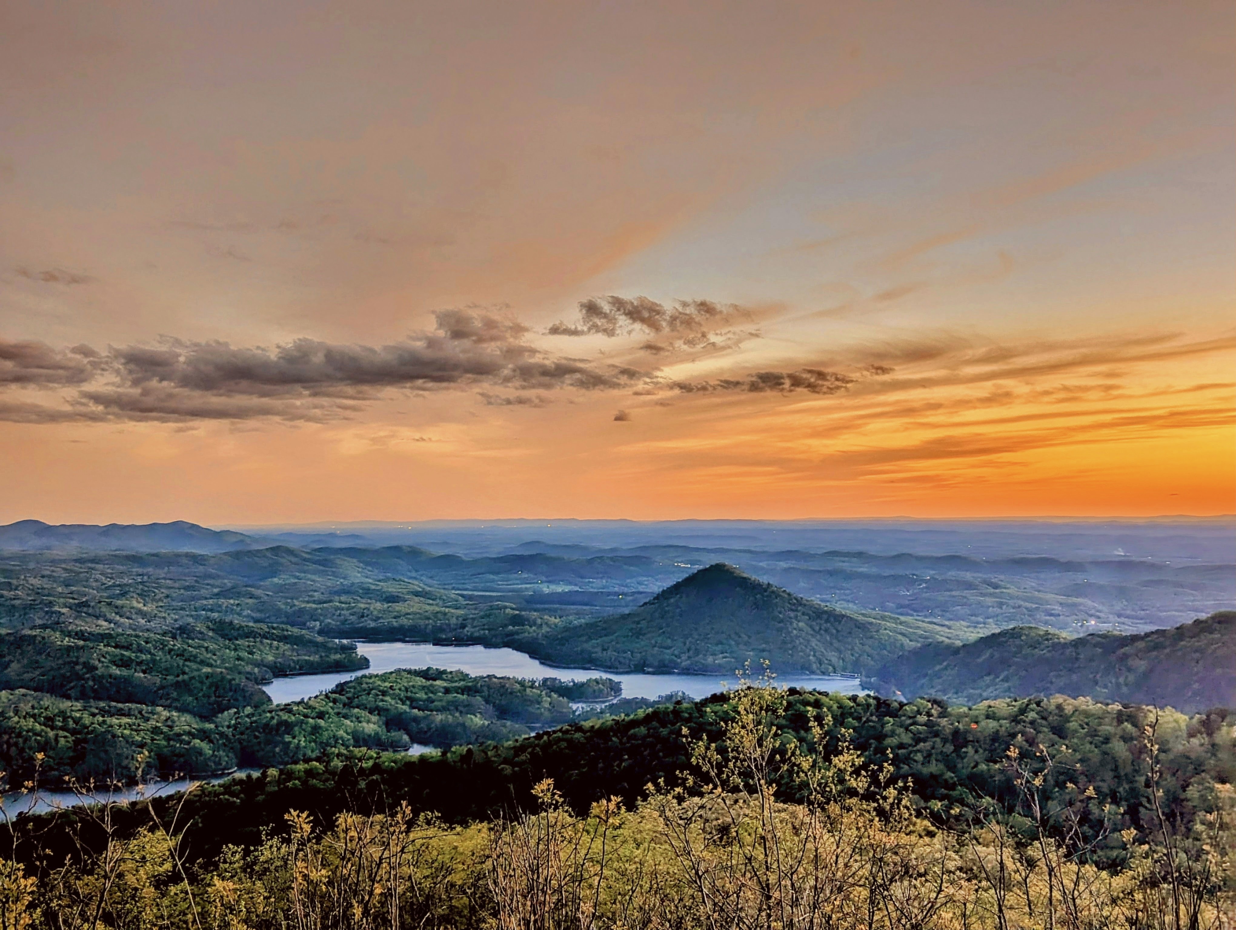 Polk County mountain sunset view